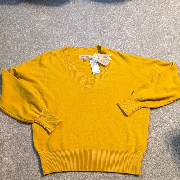 Philosophy Sweaters - Philosophy Mustard V-Neck Sweater